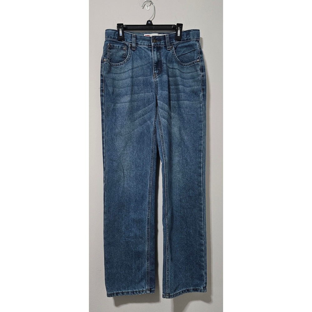 Levis 505 Regular Fit Straight Leg Blue Denim Jeans Kids Size 16 Reg 28x30